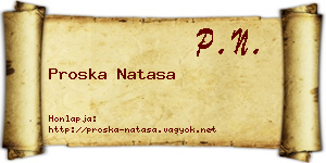 Proska Natasa névjegykártya